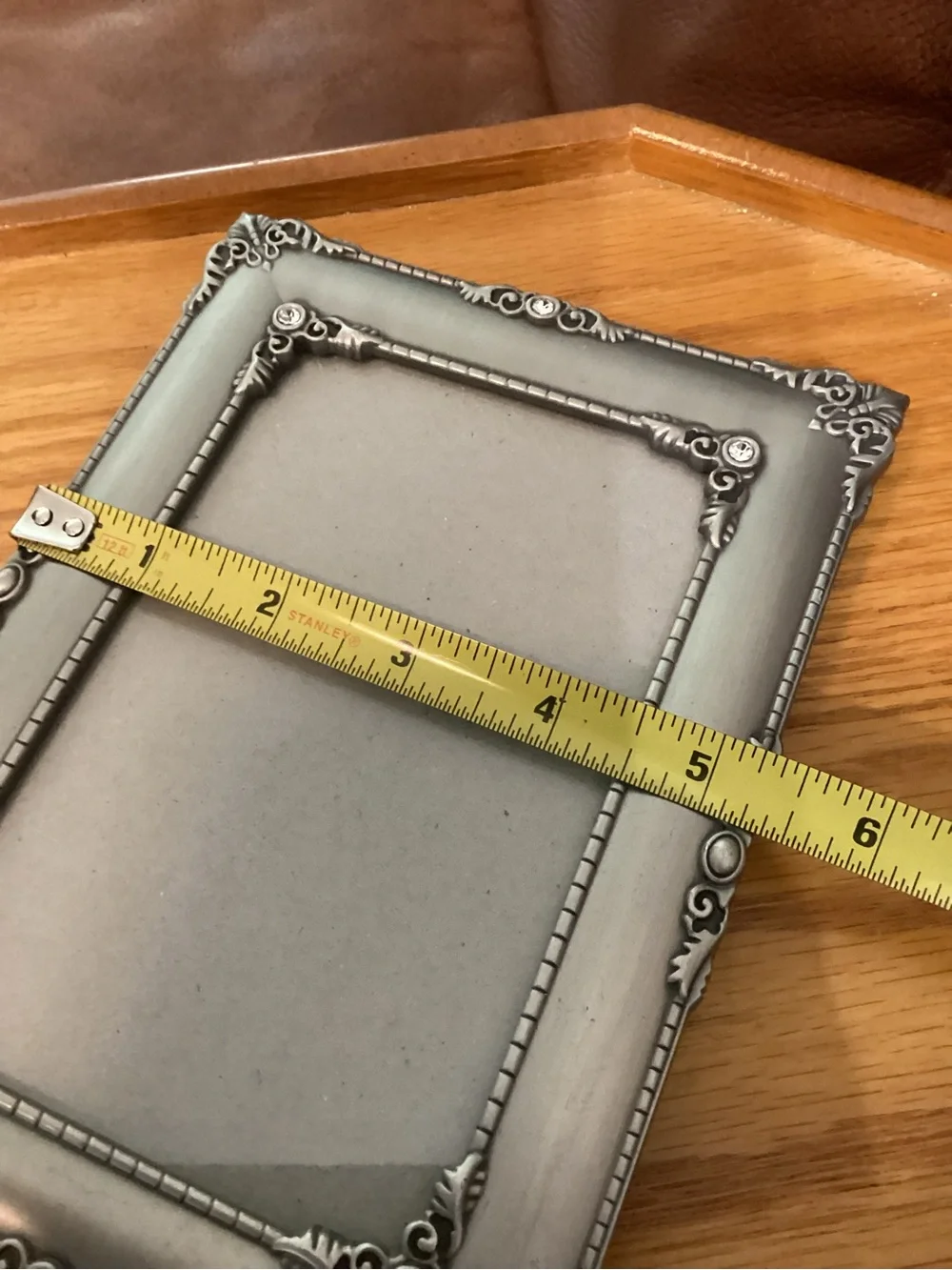 Ornate Silver Decorative Picture Frame - Elegant Home Accent holds a 4x6